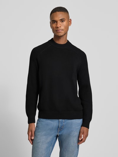 SELECTED HOMME Regular Fit Strickpullover aus reiner Baumwolle Modell 'DERECK' Black 4