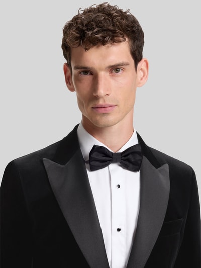 BOSS Marynarka o kroju slim fit z mieszanka jedwabiu model 'Hutson' Czarny 3