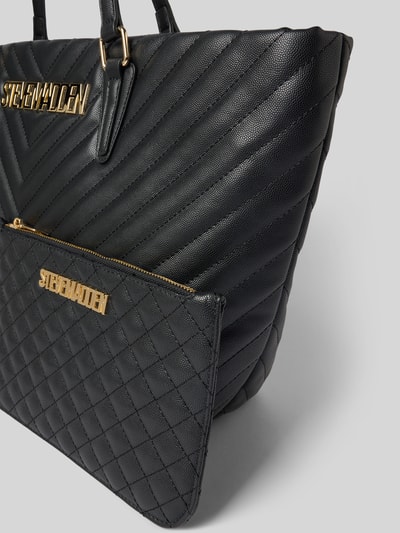 Steve Madden Shopper met labelapplicatie, model 'BJUDE' Zwart - 3