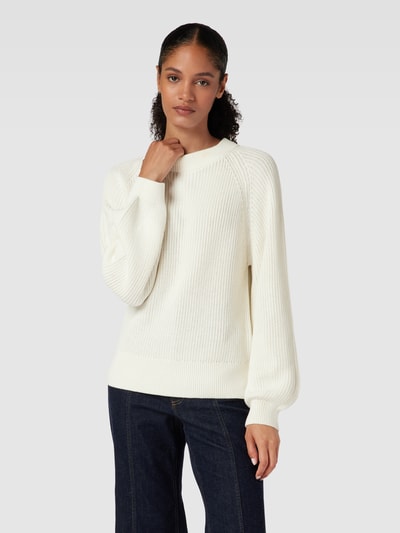 s.Oliver RED LABEL Gebreide pullover met ballonmouwen Offwhite - 4