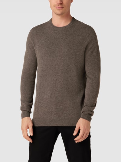 Christian Berg Men Strickpullover aus Merino-Kaschmir-Mix Taupe meliert 4