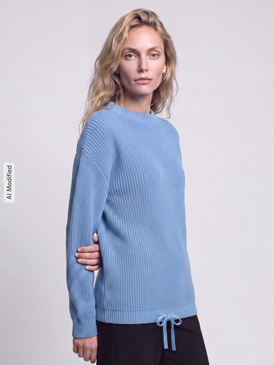 Jake*s Casual Regular Fit Pullover mit Tunnelzug Sky 4