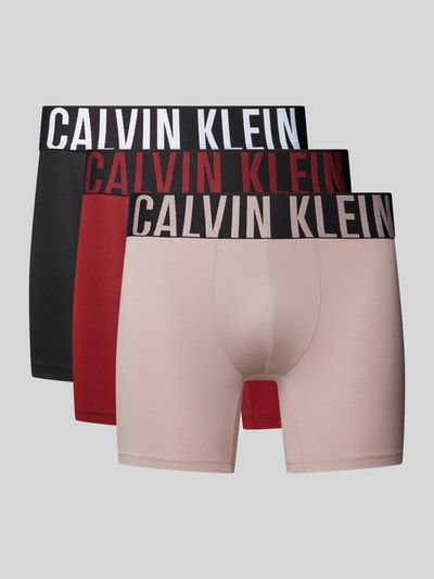 Calvin Klein Underwear Trunks mit Logo-Bund im 3er-Pack Bordeaux 1