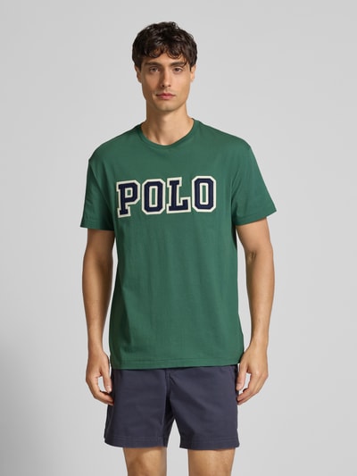 Polo Ralph Lauren Classic fit T-shirt met labelstitching Donkergroen - 4