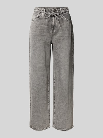 Vero Moda Wide leg jeans van katoenmix, model 'WIEN' Lichtgrijs - 2