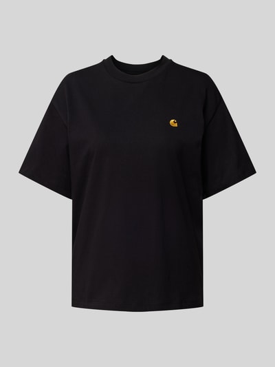 Carhartt Work In Progress T-shirt met logostitching Zwart - 2