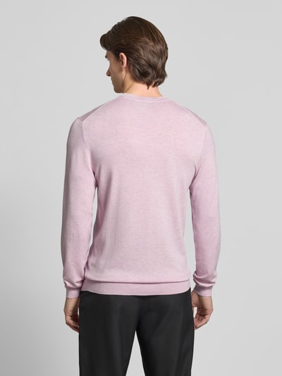 MCNEAL Strickpullover mit gerippten Abschlüssen Hellrosa Melange 5