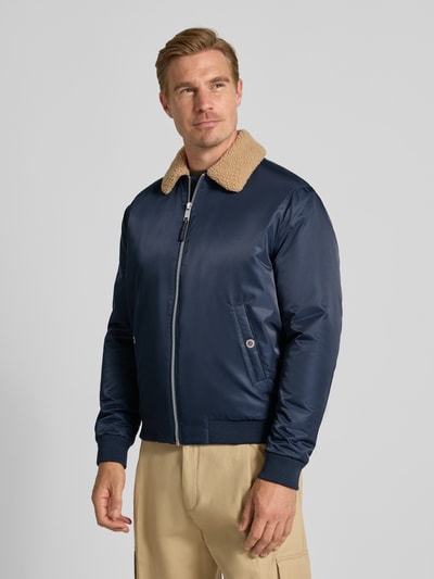 MCNEAL Regular fit jack met platte kraag Marineblauw - 4