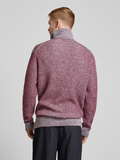 Scotch & Soda Sweter z dzianiny ze stójką Jasnośliwkowy 5