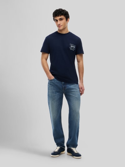 Tommy Jeans regular fit T-shirt van puur katoen met rugprint Marineblauw - 1