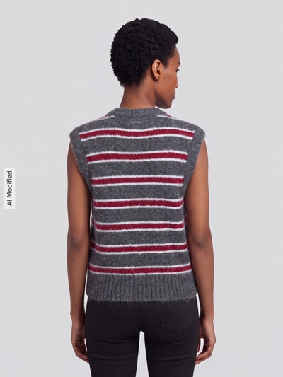 Levi's® 300 Pullunder aus reiner Baumwolle mit geripptem Saum Dunkelgrau 5