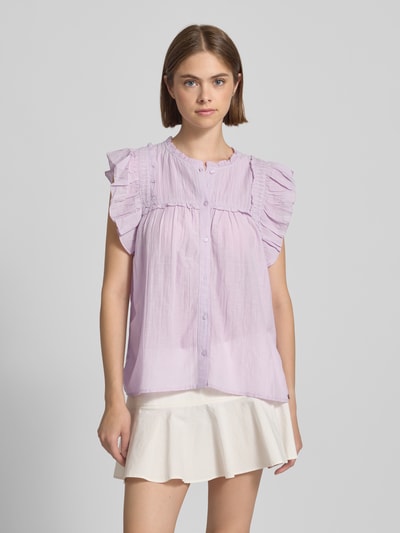 Pepe Jeans Relaxed Fit Blusentop Baumwoll-Viskose-Mix Modell 'LIBBY' Flieder 4