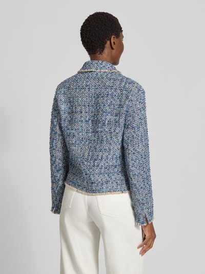 WHITE LABEL Blazer in Bouclé-Optik Hellblau Melange 5