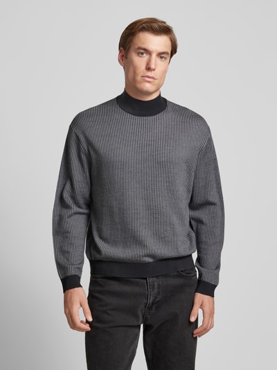 Emporio Armani Strickpullover mit gerippten Abschlüssen Black 4