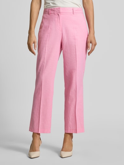 Christian Berg Woman Selection Straight Fit Stoffhose aus Leinen-Mix Pink 4