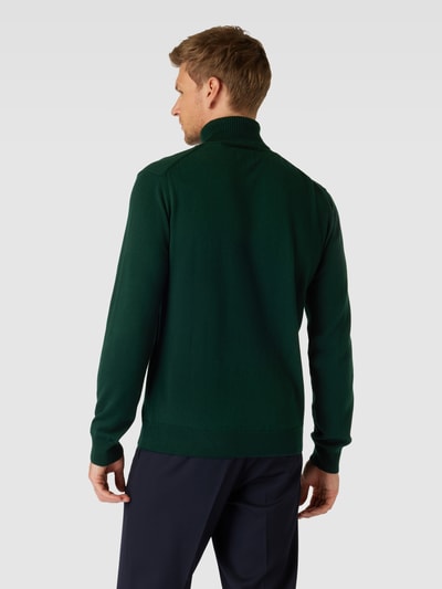 GANT Rollkragenpullover mit Label-Stitching aus Baumwoll-Woll-Mix Dunkelgruen 5