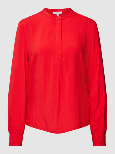 Jake*s Casual Bluse aus Viskose mit Stehkragen Rot 2