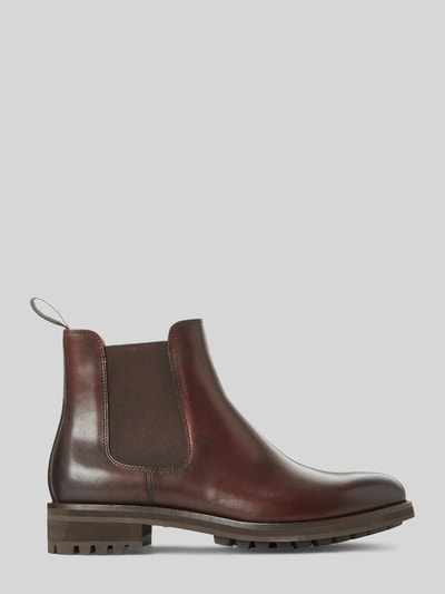 Polo Ralph Lauren Chelsea Boots aus Rindnappa mit Profilsohle Dunkelbraun 2