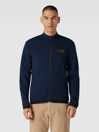 EA7 Emporio Armani Sweatjack met labelapplicatie Marineblauw - 4