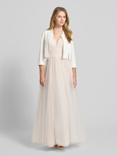 Vera Mont Bolero met opengewerkte voorkant Offwhite - 1