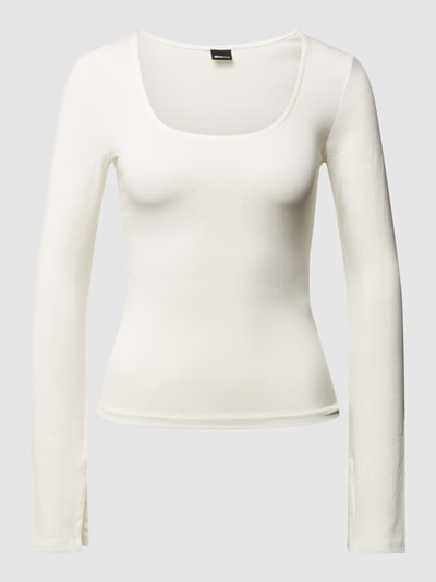 Gina Tricot Longsleeve mit Rundhalsausschnitt Weiss 1