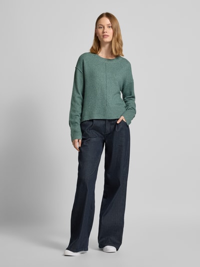 Vero Moda Regular Fit Strickpullover mit Brustnaht Modell 'ESTI' Mint 1