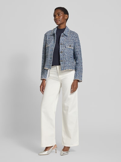 WHITE LABEL Blazer in Bouclé-Optik Hellblau Melange 1