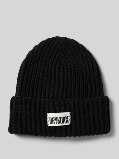 Drykorn Beanie met labelpatch, model 'SEANIA' Zwart - 1