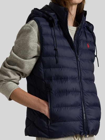 Polo Ralph Lauren Kamizelka pikowana o kroju regular fit z wyhaftowanym logo Granatowy 3