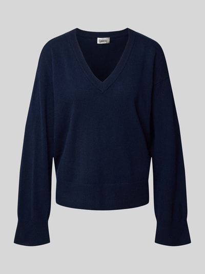 My Essential Wardrobe Regular Fit Pullover aus reiner Wolle Dunkelblau 2