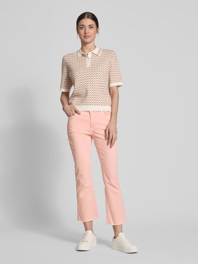 Raffaello Rossi Jeansy o kroju regular fit z frędzlami Różowy 1