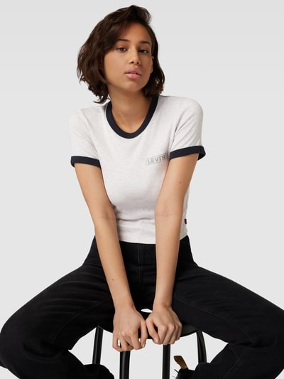 Levi's® Cropped T-Shirt in melierter Optik Hellgrau Melange 3