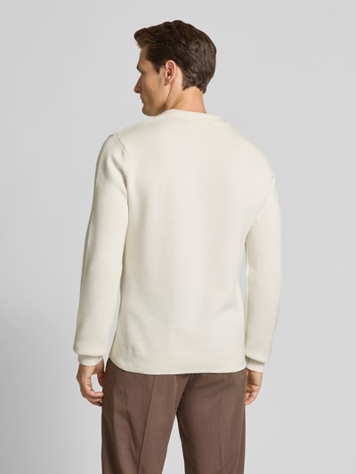 SELECTED HOMME Regular Fit Strickpullover aus reiner Baumwolle Modell 'DANE' Offwhite 5