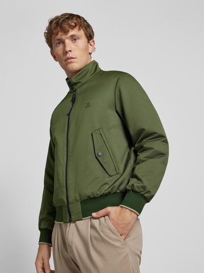 Marc O'Polo Harrington Jacket mit Stehkragen Oliv 3