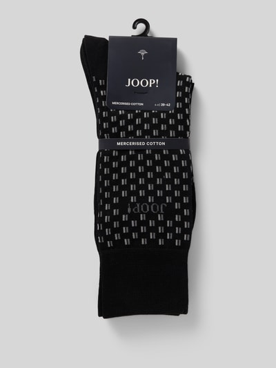 JOOP! Collection Socken mit Logo-Stitching Modell 'JACQUARD' im 2er-Pack Black 3