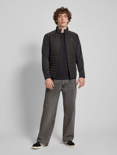 Jack & Jones Gewatteerd jack met labelprint, model 'MULTI' Zwart - 1