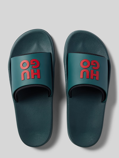 HUGO CLASSIFICATION Slippers met labelprint, model 'Nil' Groen - 3