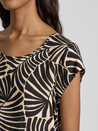 Only Regular Fit T-Shirt mit Schlüsselloch Rückenausschnitt Modell 'NOVA' Sand 3