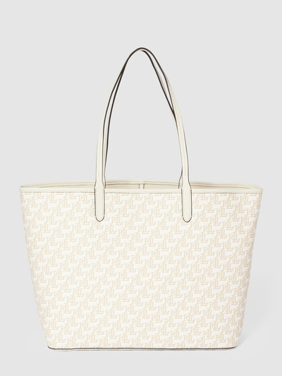 Lauren Ralph Lauren Shopper mit Allover-Muster Modell 'COLLINS 36' Ecru 2