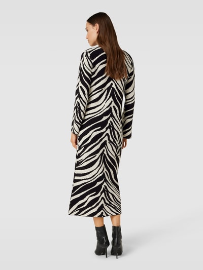 YAS Midi-jurk met dierenprint, model 'Malla' Zwart - 5