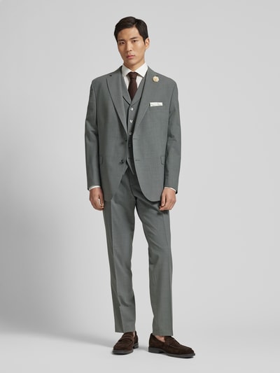 Carl Gross Slim Fit Anzugweste mit Lanawoll-Anteil Modell 'Warren' Gruen 1