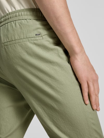 Only & Sons Cropped Stoffhose aus Leinen-Mix Modell 'LINUS' Hellgruen 3
