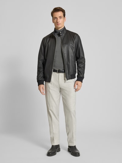 Marc O'Polo Regular Fit Langarmshirt aus reiner Baumwolle Anthrazit 1