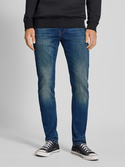 Only & Sons Slim fit jeans van katoenmix, model 'LOOM' Donkerblauw - 4
