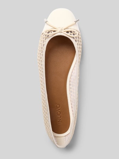 INUOVO Ballerinas mit Schleifendetail Offwhite 3