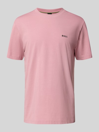 BOSS Green Regular fit T-shirt van katoenmix Mauve - 2