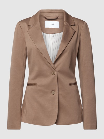 Vila Blazer met paspelzakken, model 'saga' Beige - 2