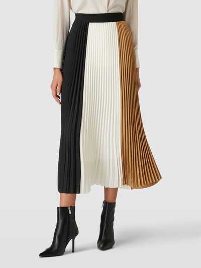 BOSS Witte midirok met plissévouwen, model 'Viconica' Offwhite - 4