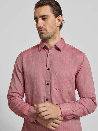 OLYMP Level Five Slim Fit Freizeithemd mit Kentkragen Rot 3