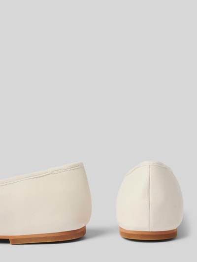 INUOVO Ballerina's van leer met strikdetail Offwhite - 2